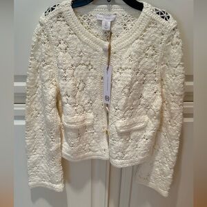 House of Harlow 1960 Cream Textured Cardigan new with tag